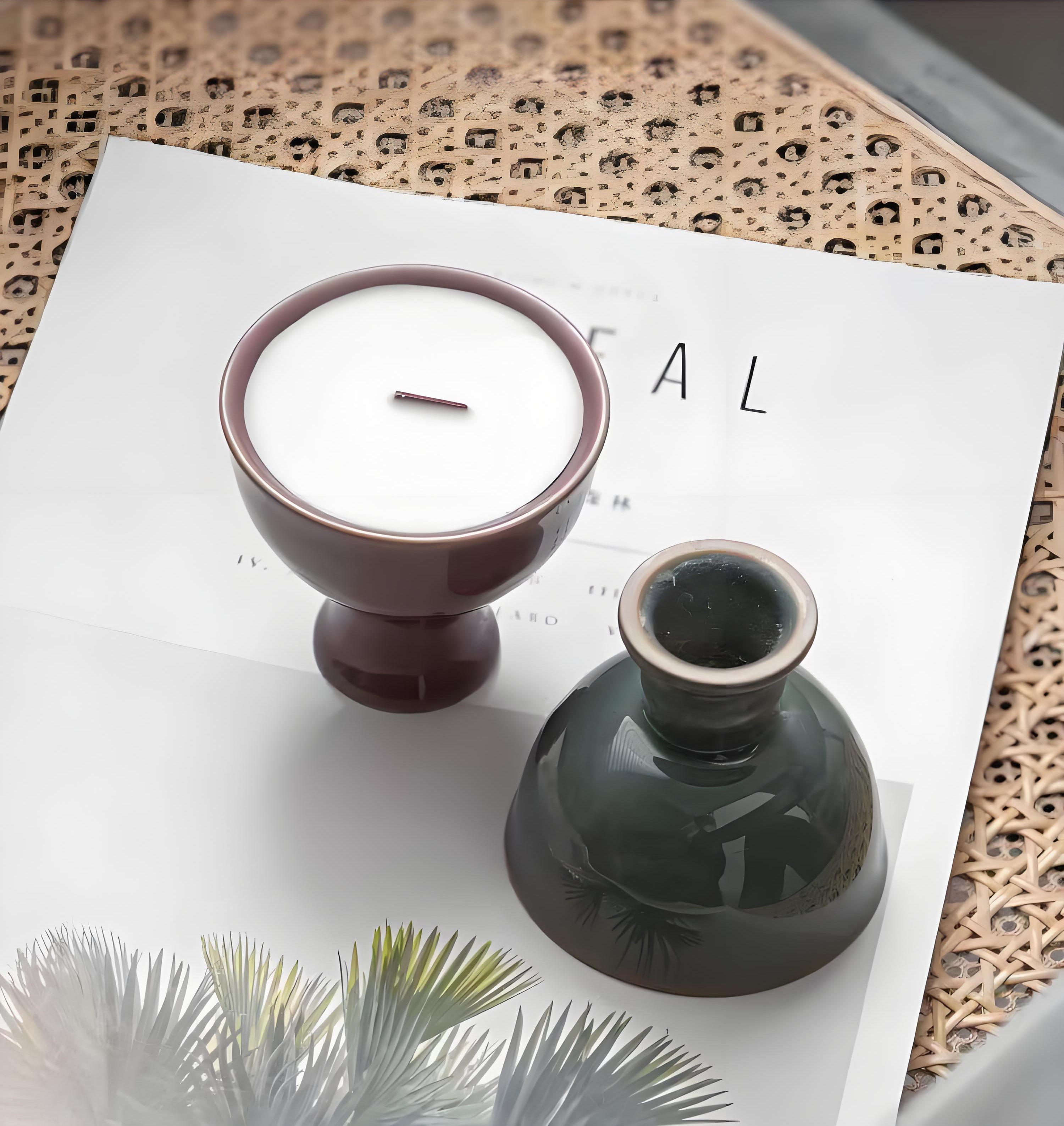 ‌Porcelain-Style Aromatherapy candles Natural Soy Wax